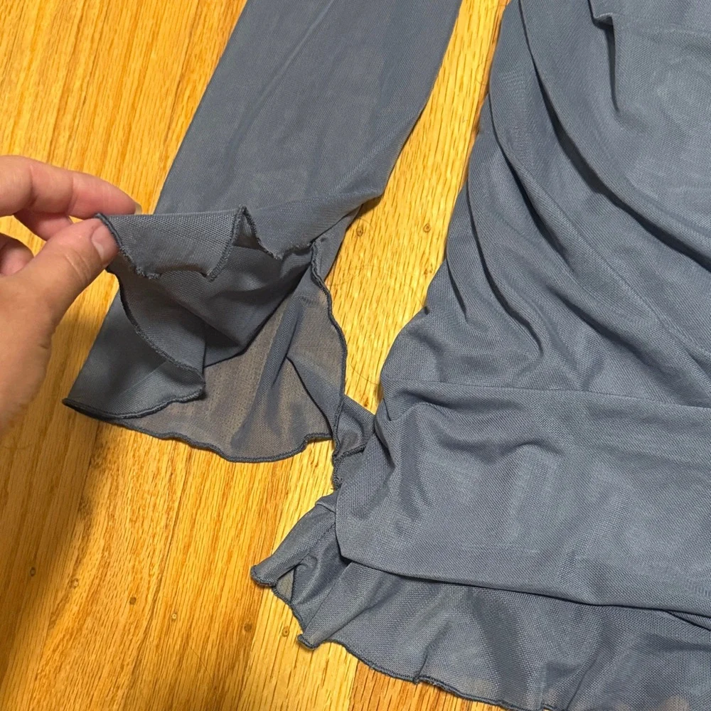 Edikted Off-the-Shoulder Ruched Long Sleeve Dress - Picture 3 of 3